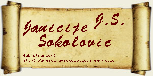 Janićije Sokolović vizit kartica